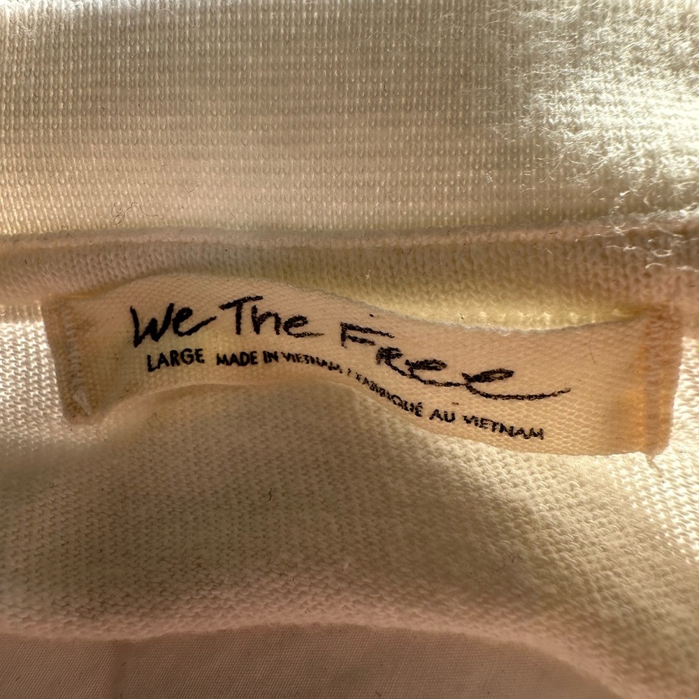 We The Free distressed white pocket t-shirt, size large - Picture 8 of 13